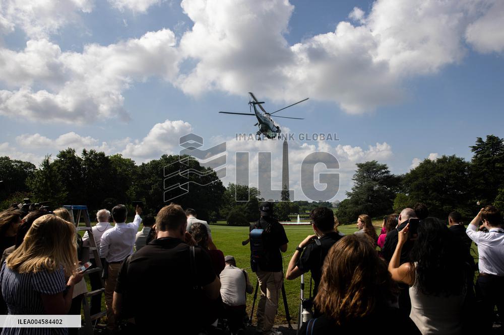 President Trump And Wife Depart White House For Texas - Washington