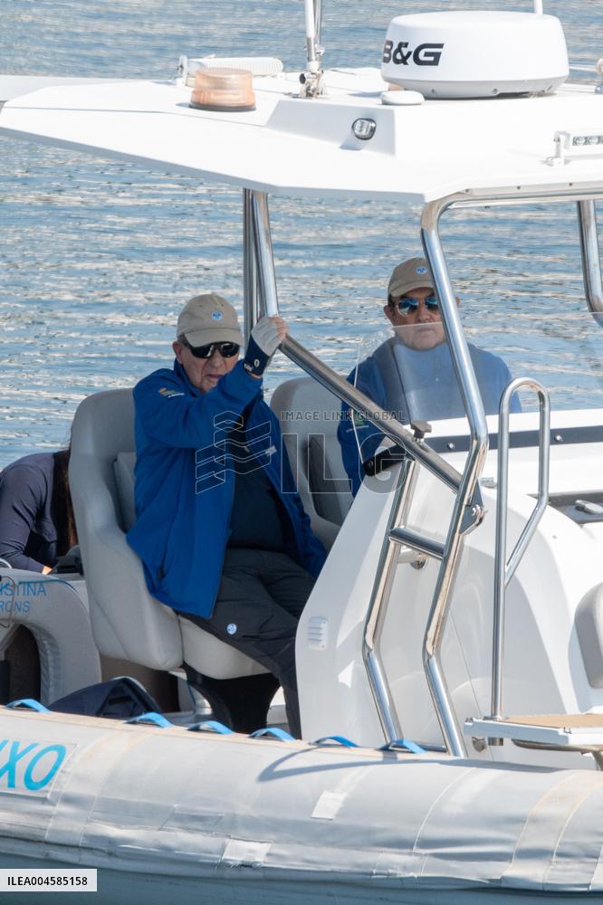 King Juan Carlos Enjoys A Day At The Regatta - Sanxenxo