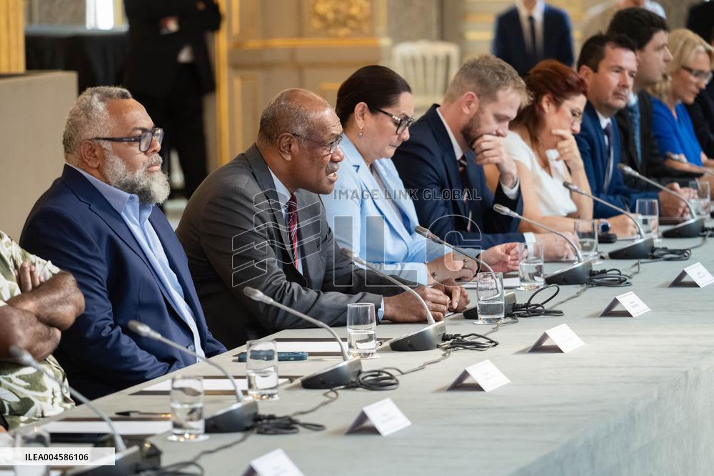 Macron Hosts New Caledonia Summit Conclusion - Paris