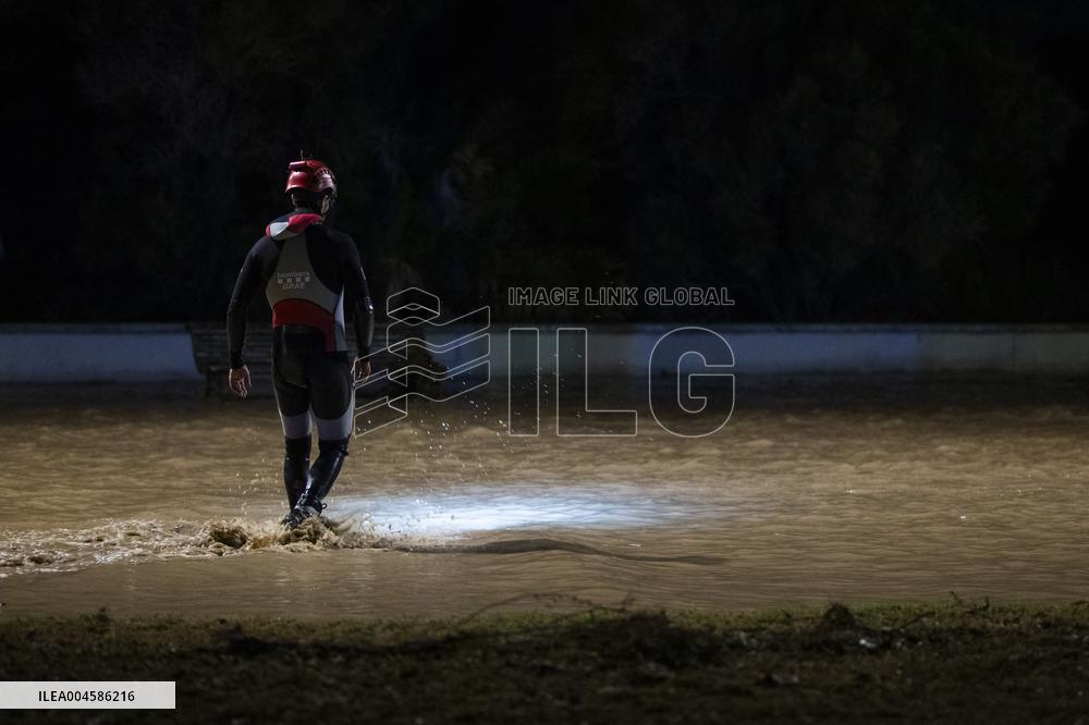 Rainfall Caused By The Storm In The Province Of Barcelona