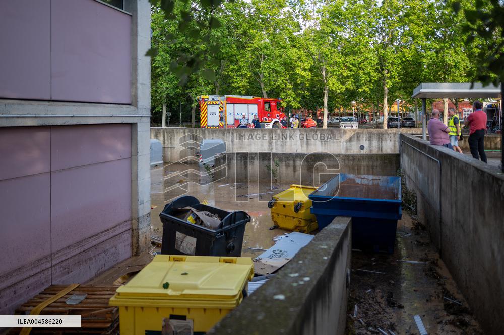 Rainfall Caused By The Storm In The Province Of Barcelona
