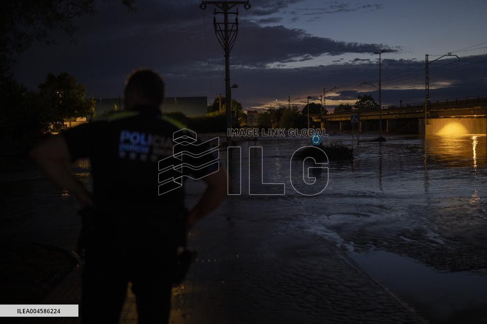 Rainfall Caused By The Storm In The Province Of Barcelona