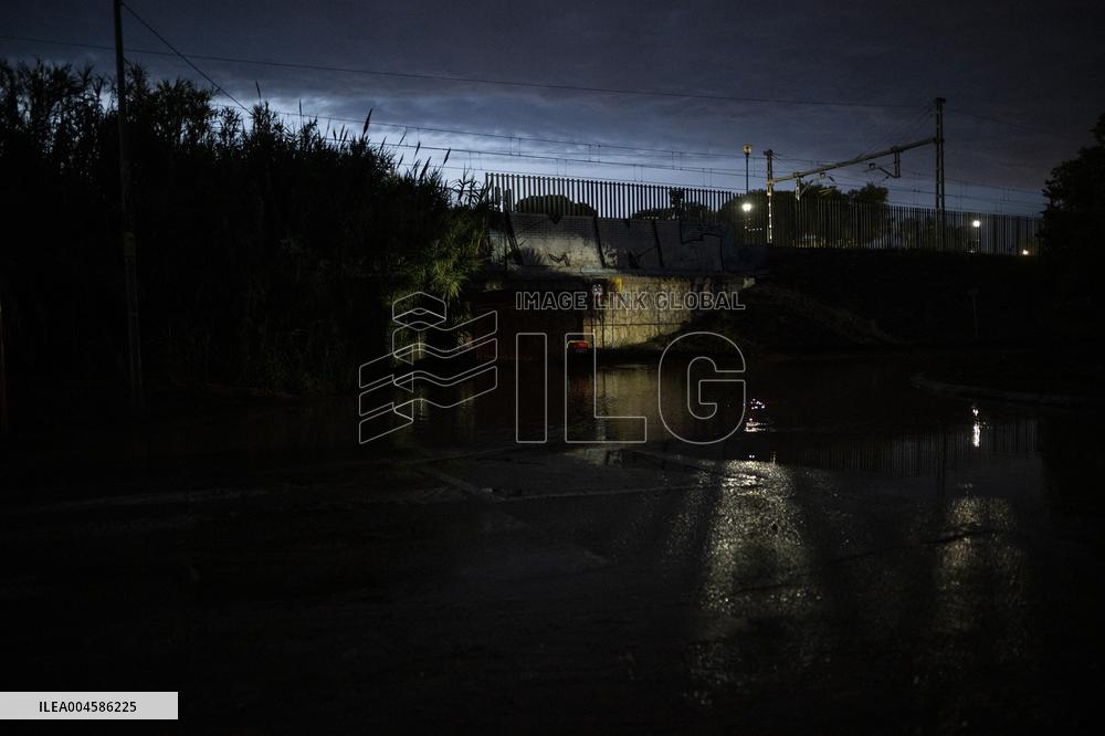 Rainfall Caused By The Storm In The Province Of Barcelona