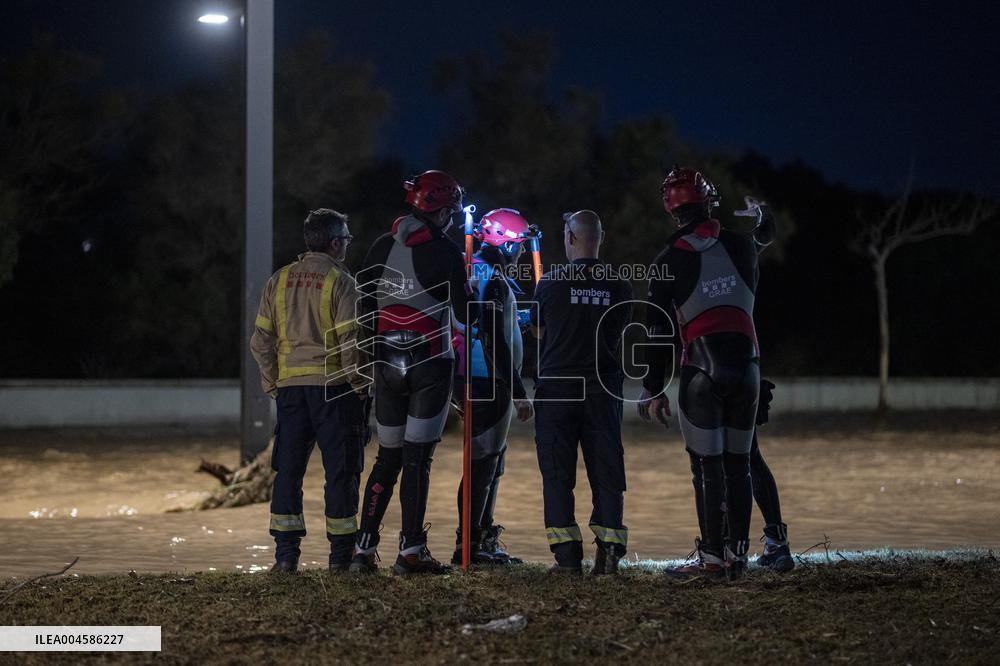 Rainfall Caused By The Storm In The Province Of Barcelona