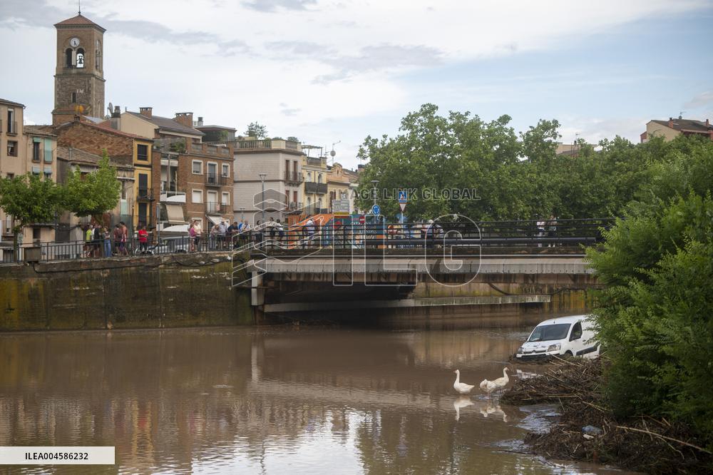 Rainfall Caused By The Storm In The Province Of Barcelona