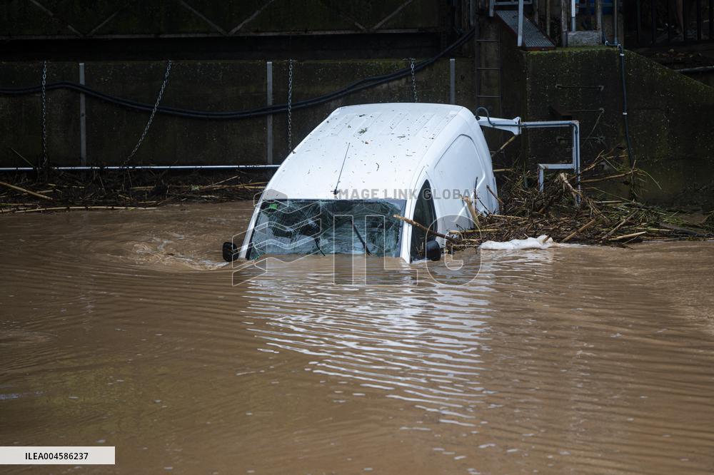 Rainfall Caused By The Storm In The Province Of Barcelona
