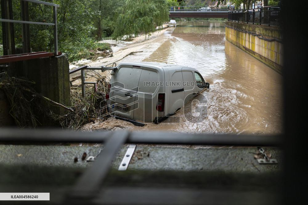 Rainfall Caused By The Storm In The Province Of Barcelona