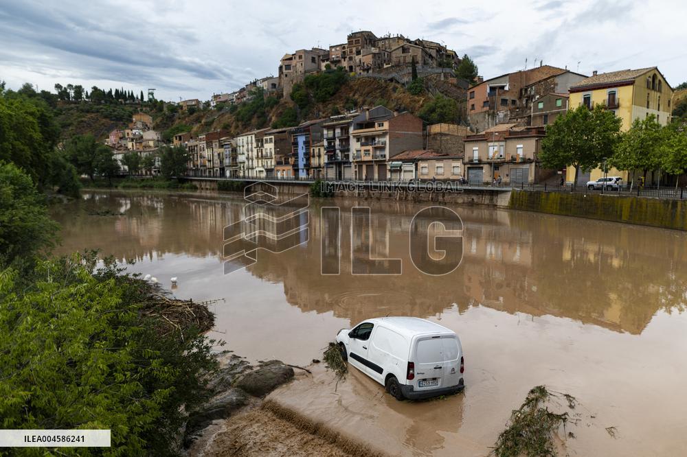Rainfall Caused By The Storm In The Province Of Barcelona