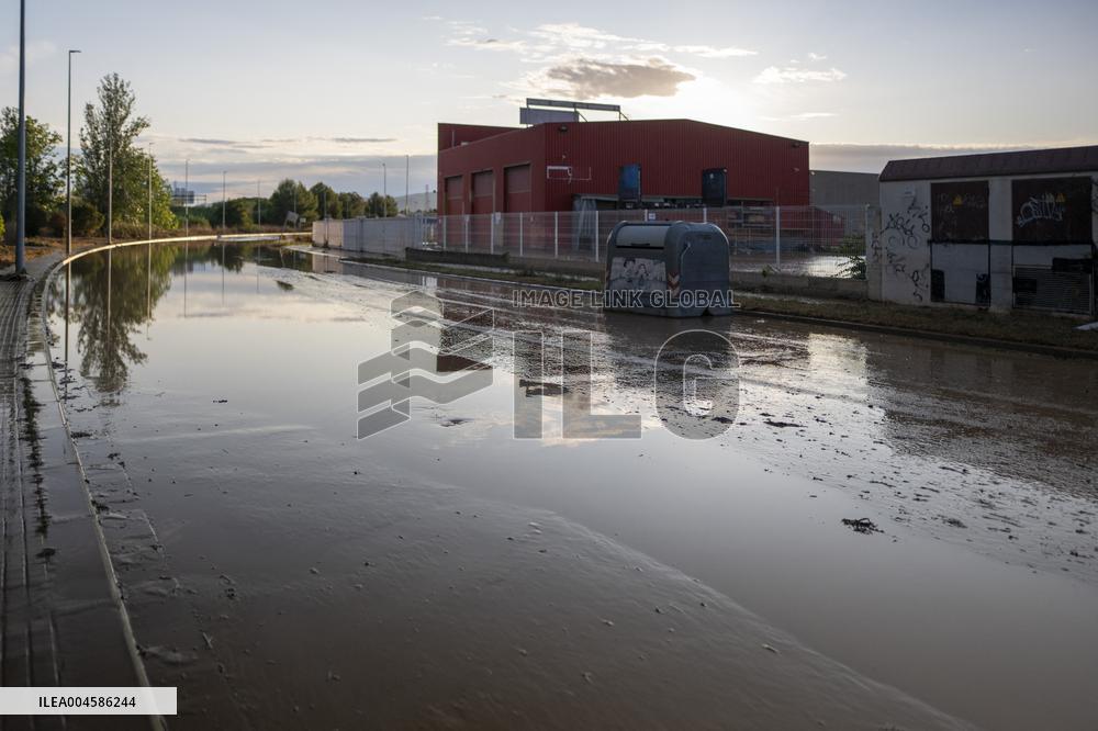 Rainfall Caused By The Storm In The Province Of Barcelona