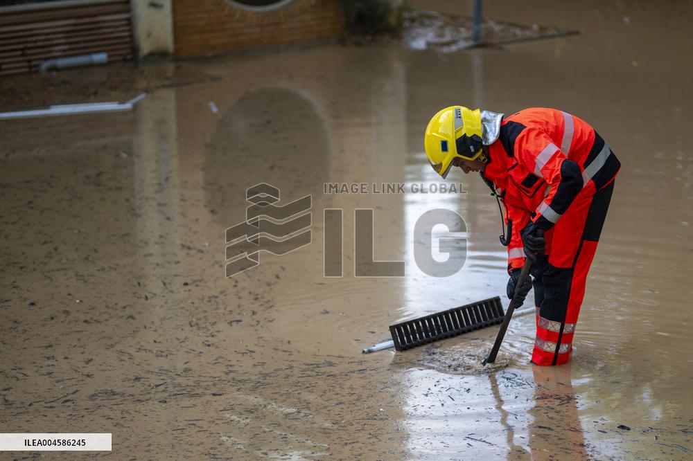 Rainfall Caused By The Storm In The Province Of Barcelona