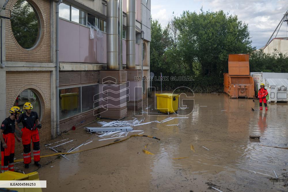 Rainfall Caused By The Storm In The Province Of Barcelona