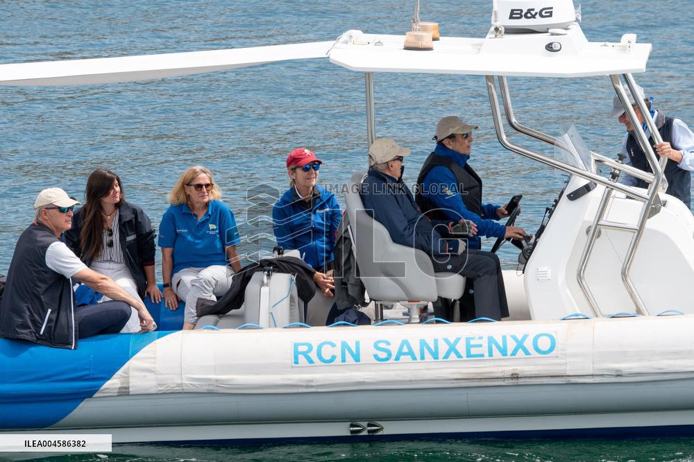 King Juan Carlos Goes Sailing With Infanta Elena - Sanxenxo