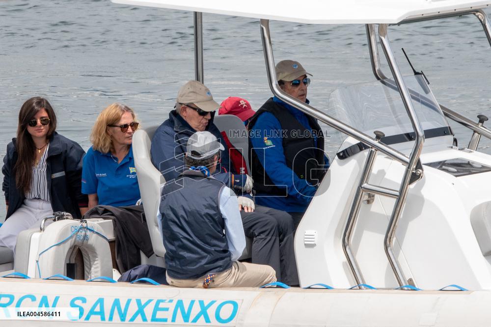 King Juan Carlos Goes Sailing With Infanta Elena - Sanxenxo