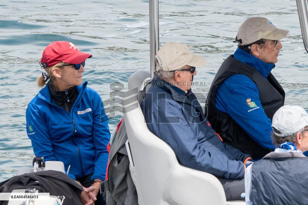 King Juan Carlos Goes Sailing With Infanta Elena - Sanxenxo