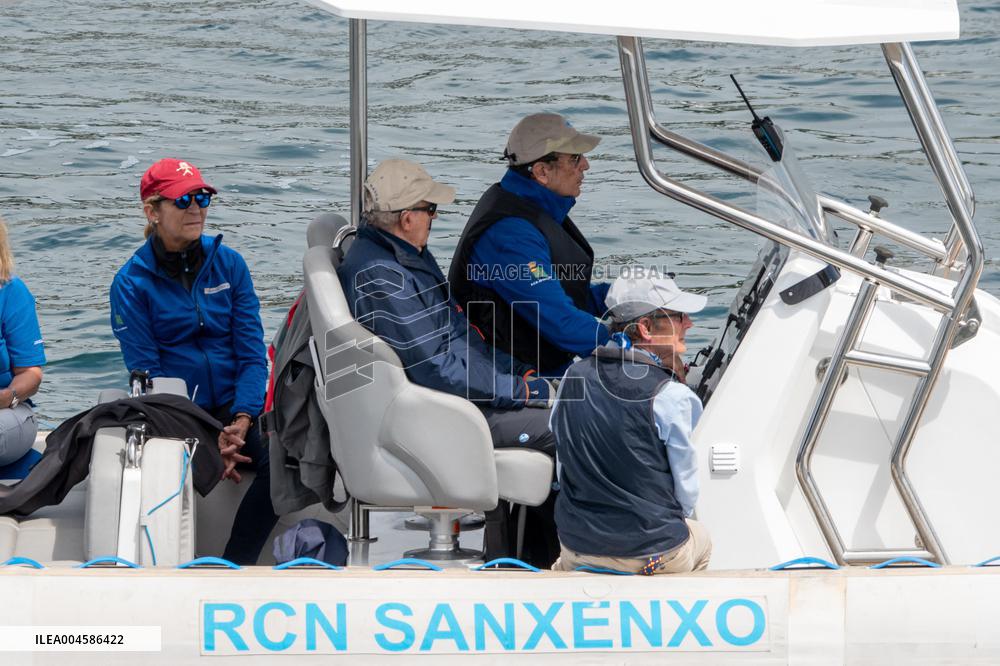 King Juan Carlos Goes Sailing With Infanta Elena - Sanxenxo