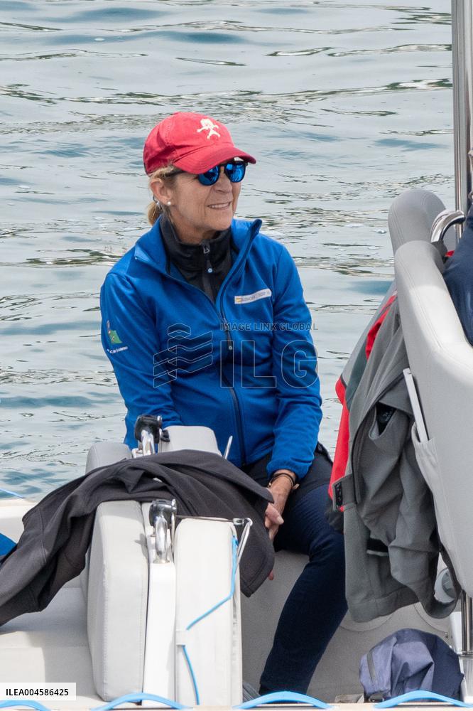 King Juan Carlos Goes Sailing With Infanta Elena - Sanxenxo