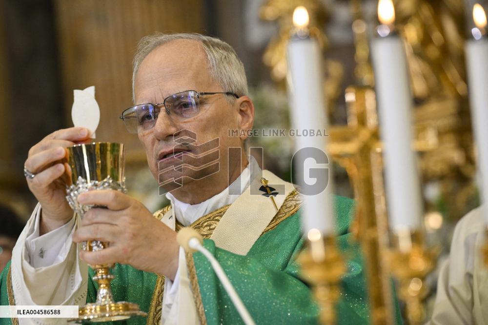 Pope Leo XIV Leads Sunday Mass In Castel Gandolfo
