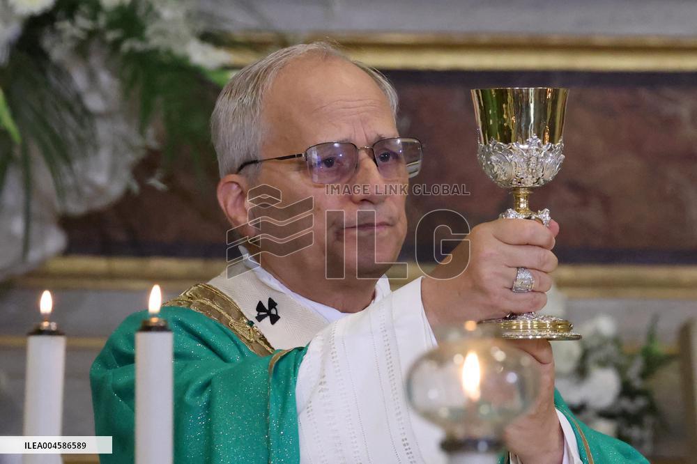 Pope Leo XIV Leads Sunday Mass In Castel Gandolfo