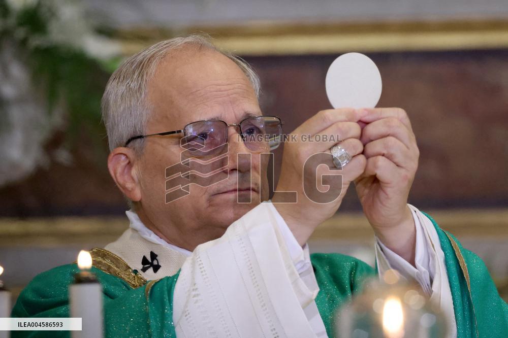 Pope Leo XIV Leads Sunday Mass In Castel Gandolfo