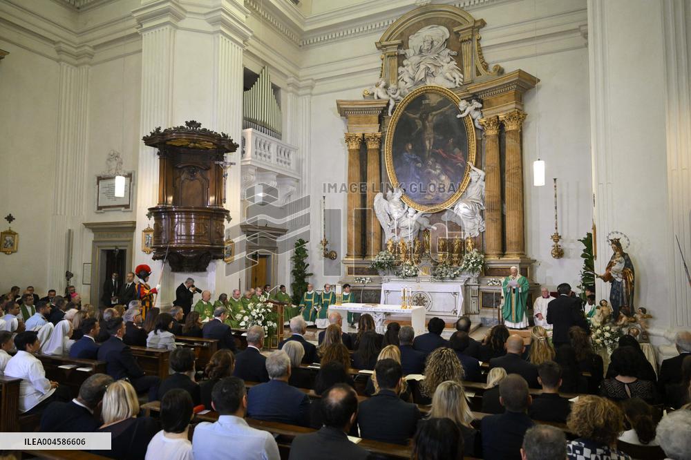 Pope Leo XIV Leads Sunday Mass In Castel Gandolfo