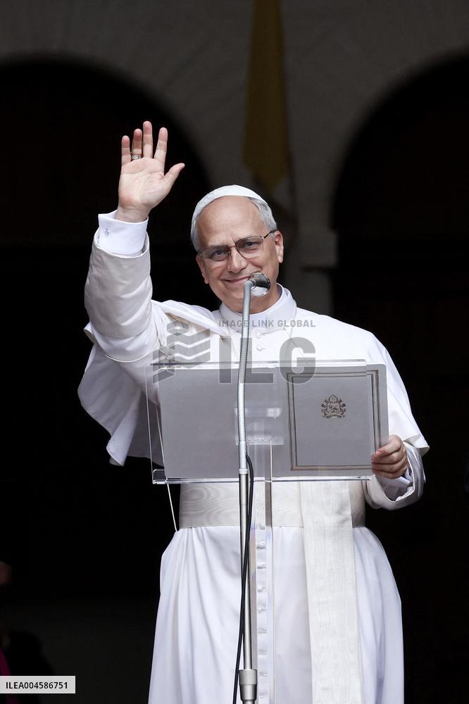 Pope Leo XIV Leads The Angelus Prayer In Castel Gandolfo