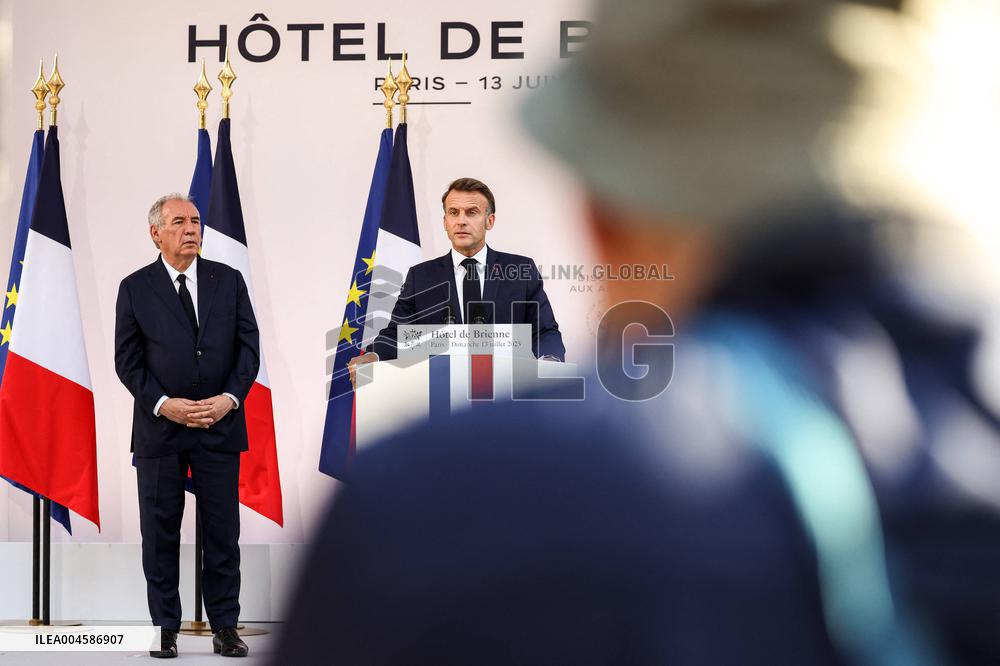 French President Meets the Armed Forces - Paris