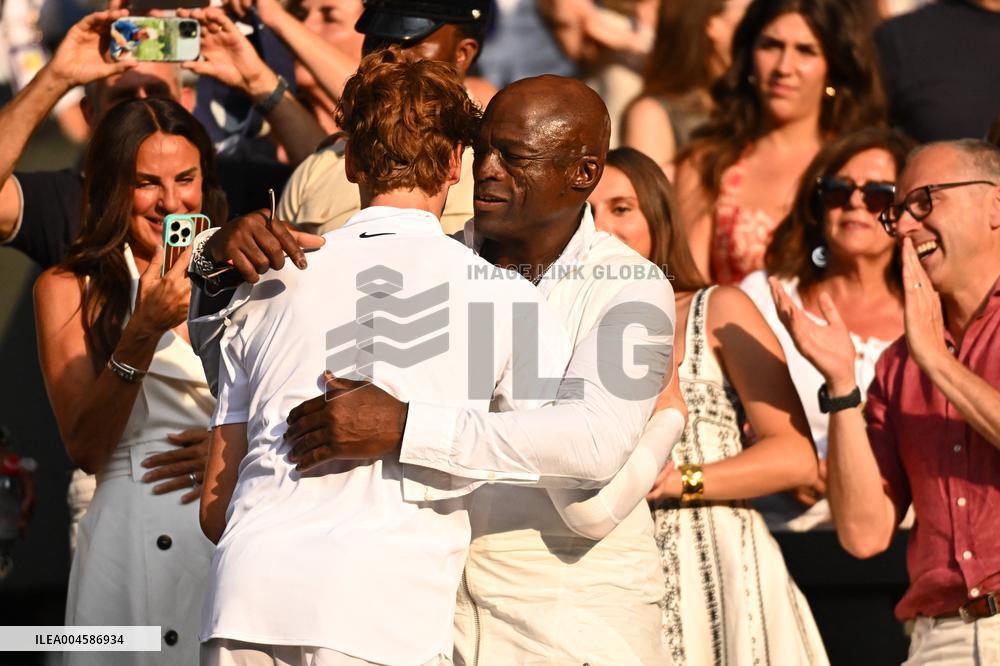 British Music Legend Seal Celebrates Jannik Sinner - Wimbledon 2025