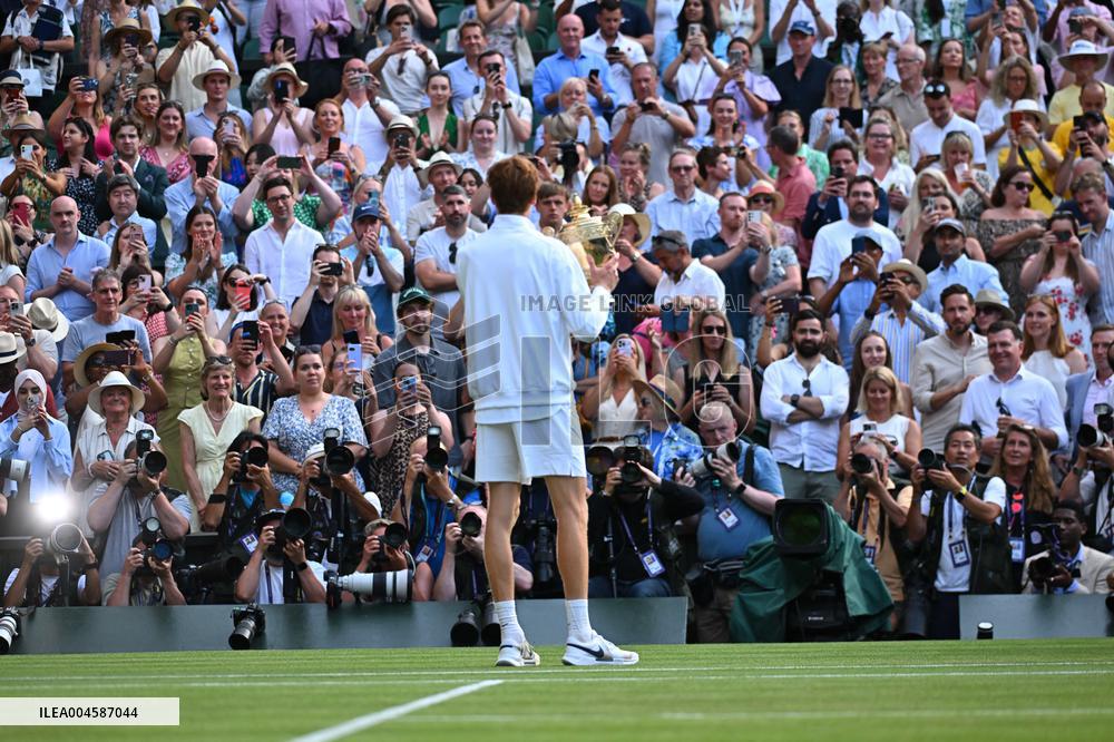 Jannik Sinner Wins His First Wimbledon Trophy - UK
