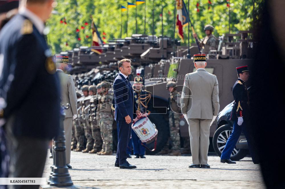 Macron at Bastille Day Parade - Paris