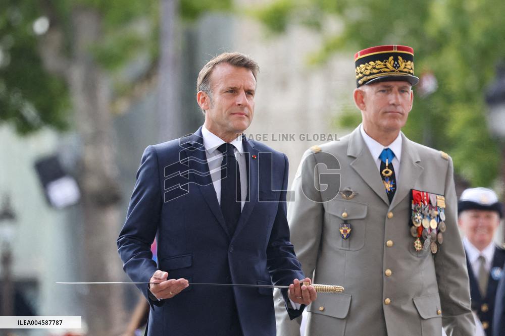 Macron at Bastille Day Parade - Paris