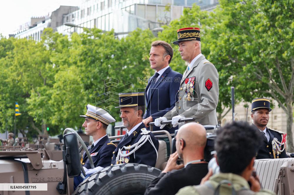 Macron at Bastille Day Parade - Paris