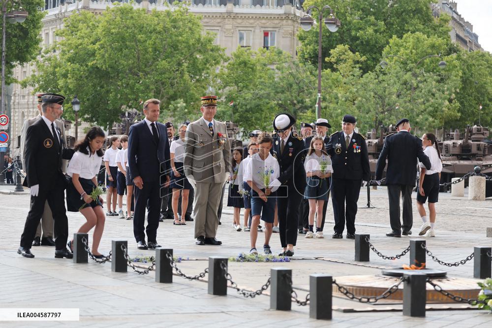 Macron at Bastille Day Parade - Paris
