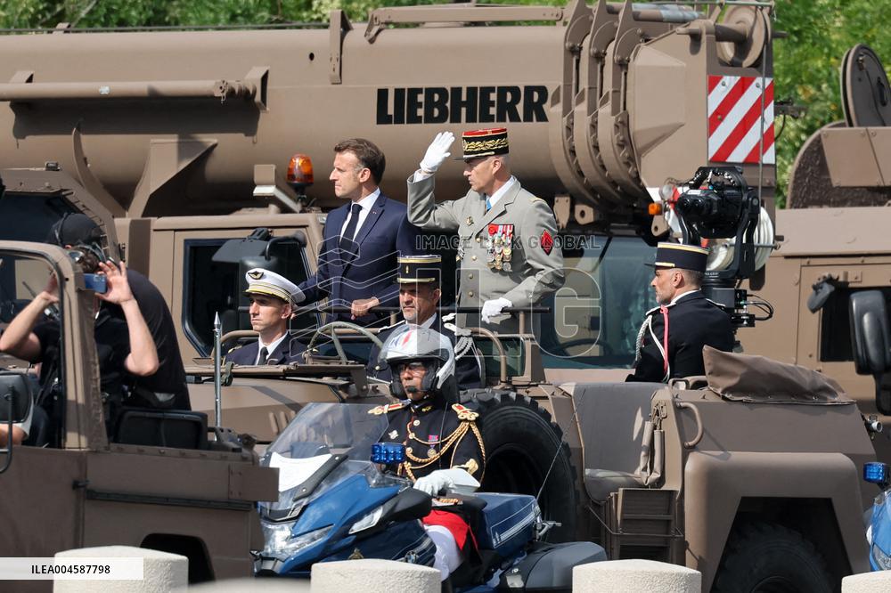 Macron at Bastille Day Parade - Paris