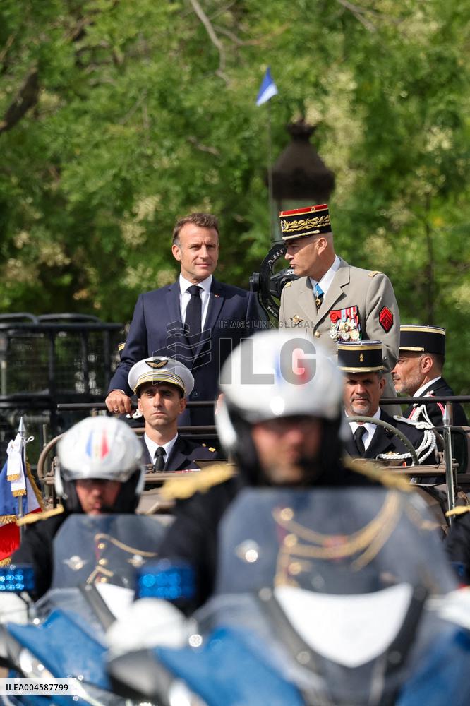Macron at Bastille Day Parade - Paris