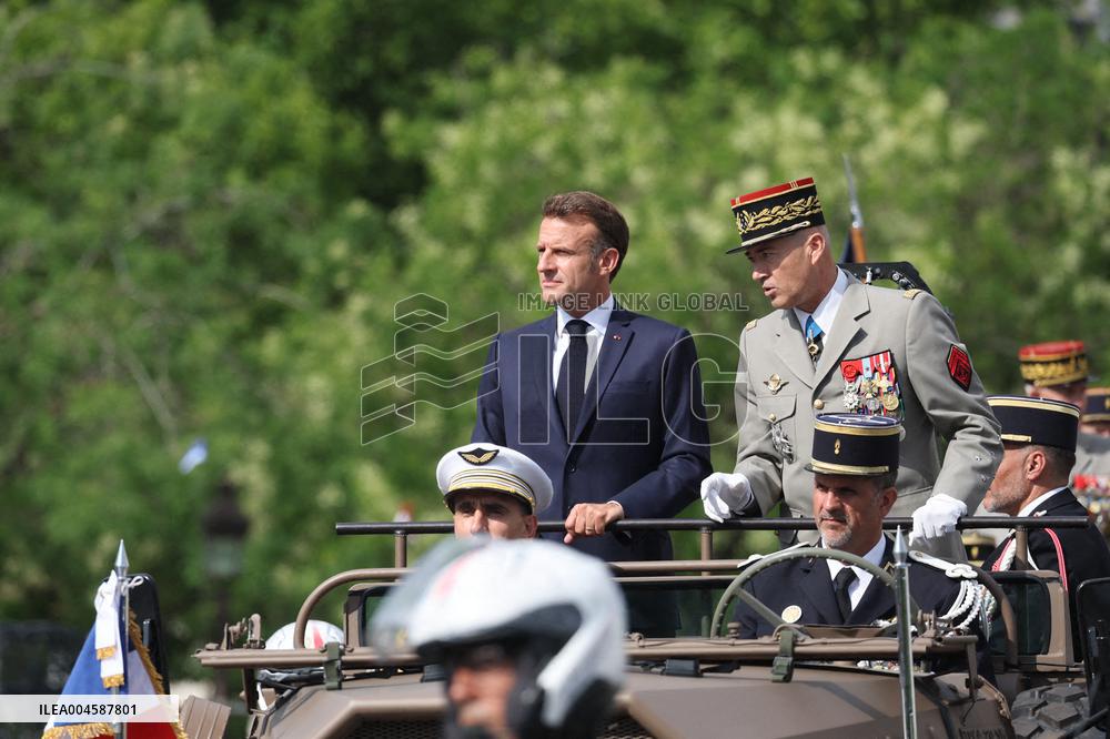 Macron at Bastille Day Parade - Paris