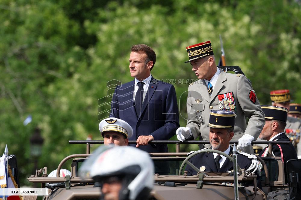 Macron at Bastille Day Parade - Paris