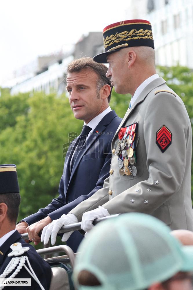 Macron at Bastille Day Parade - Paris
