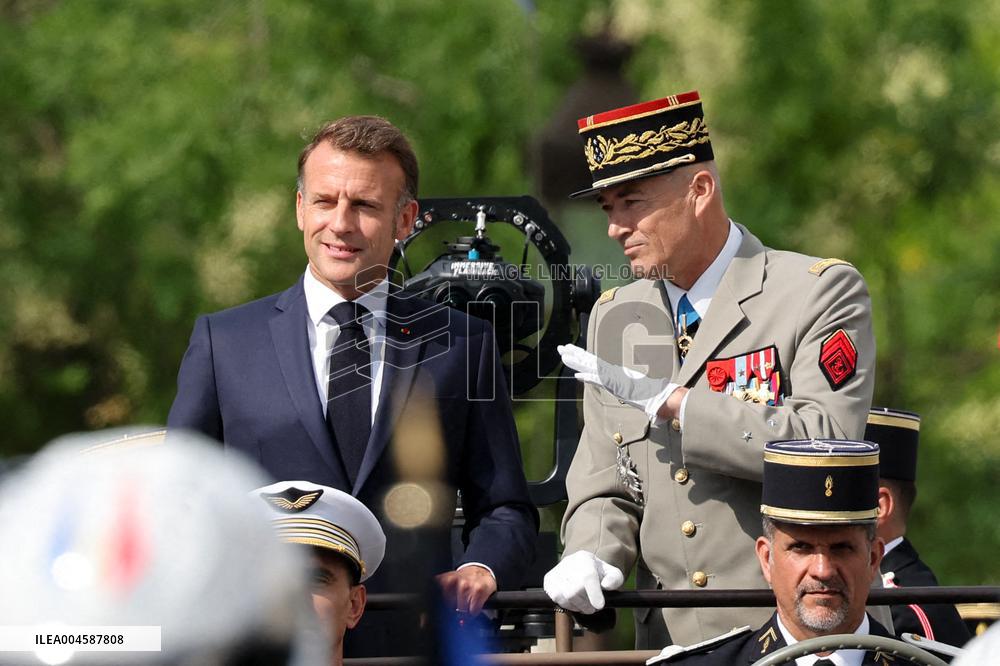 Macron at Bastille Day Parade - Paris