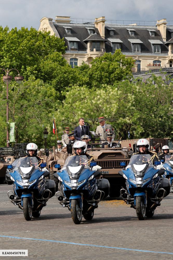 Macron at Bastille Day Parade - Paris