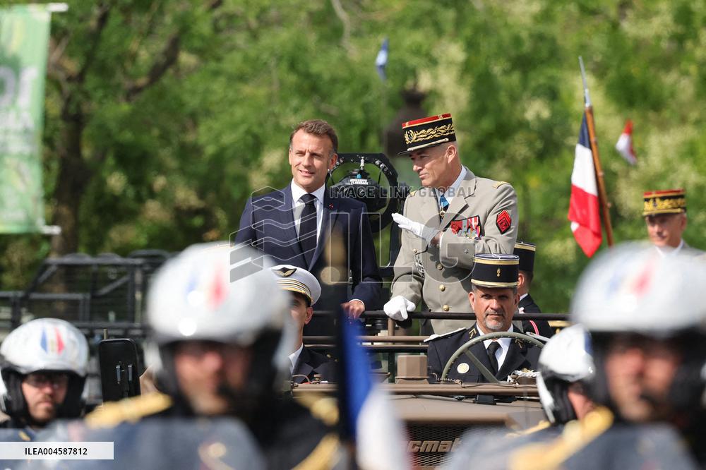 Macron at Bastille Day Parade - Paris