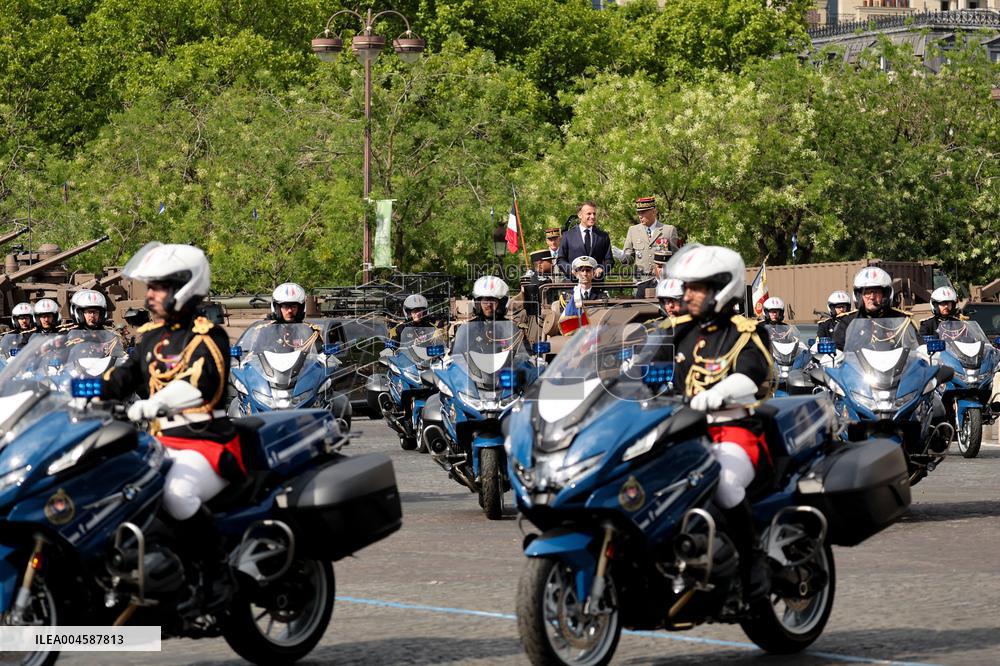 Macron at Bastille Day Parade - Paris