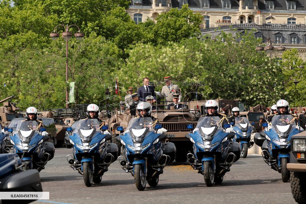 Macron at Bastille Day Parade - Paris