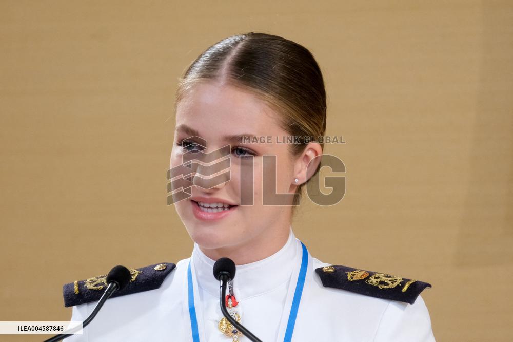 Princess Leonor during the Galicia 2025 gold medal ceremony - Santiago de Compostela