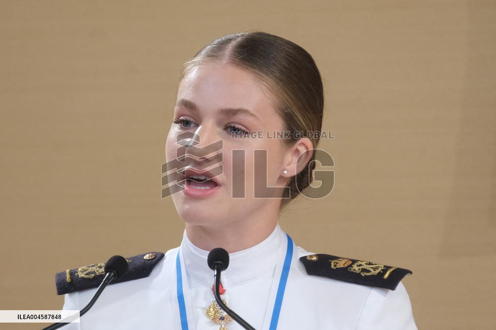 Princess Leonor during the Galicia 2025 gold medal ceremony - Santiago de Compostela