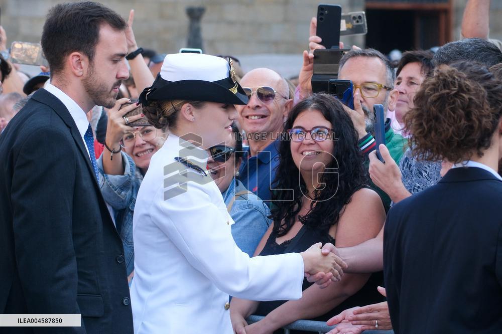Princess Leonor during the Galicia 2025 gold medal ceremony - Santiago de Compostela