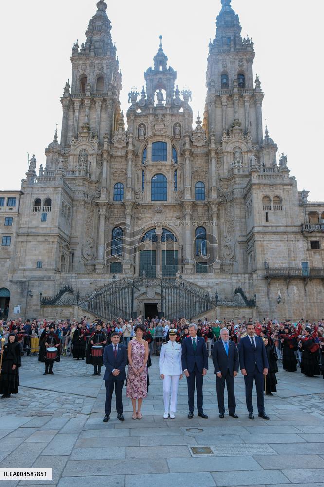 Princess Leonor during the Galicia 2025 gold medal ceremony - Santiago de Compostela