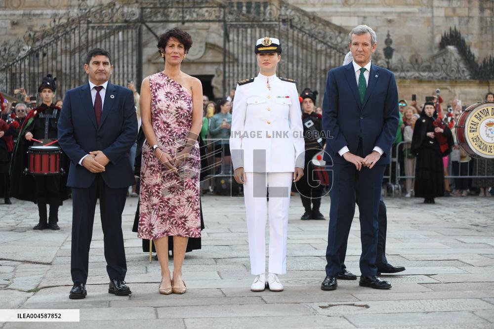 Princess Leonor during the Galicia 2025 gold medal ceremony - Santiago de Compostela