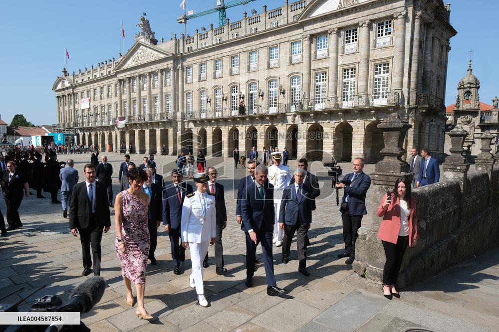 Princess Leonor during the Galicia 2025 gold medal ceremony - Santiago de Compostela