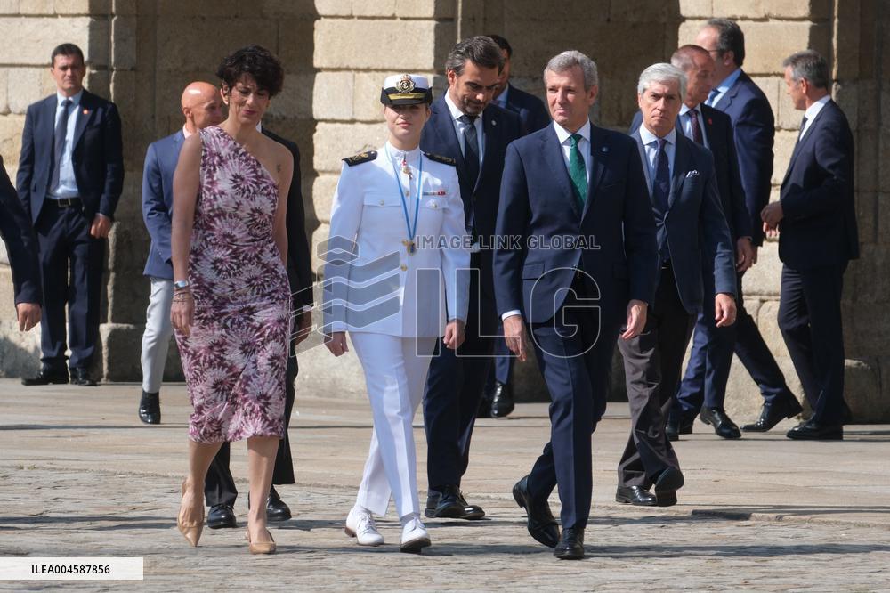 Princess Leonor during the Galicia 2025 gold medal ceremony - Santiago de Compostela