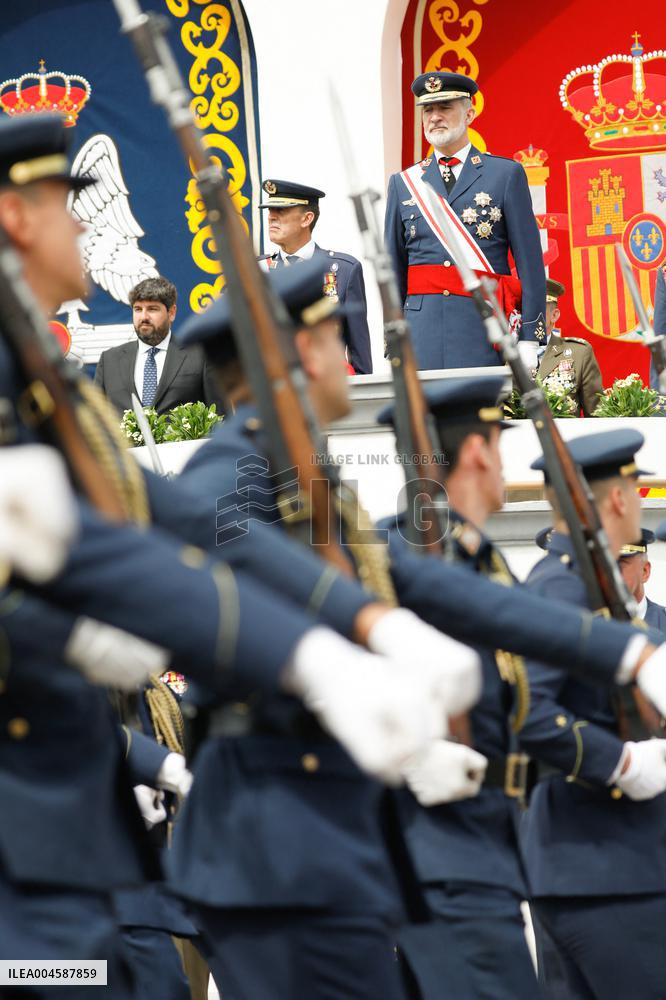King Felipe VI during the delivery of Royal Dispatches at the General Air and Space Academy - San Javier